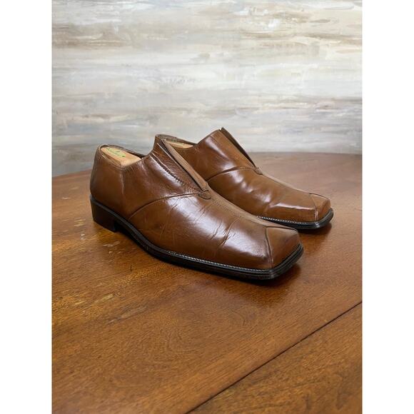 Stacy Adams Brown Leather Slip on shoes Size 12 - Picture 1 of 5